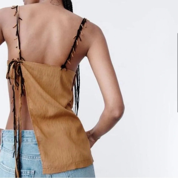 Zara Beaded Asymmetrical Top - Picture 4 of 5